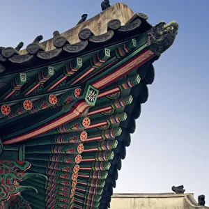 Dancheong on traditional Korean building