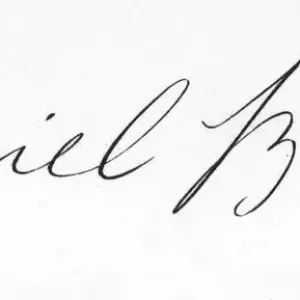 Daniel Boone Engraved Signature Print Daniel Boone Engraved Signature Print