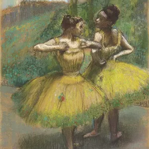 Danseuses jupes jaunes (Deux danseuses en jaune). Artist: Degas, Edgar (1834-1917)