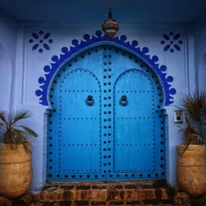 Chefchaouen Riad Print: Dar Echaouen's Alluring Doorways Chefchaouen Riad Print: Dar Echaouen's Alluring Doorways