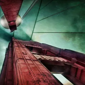Golden Gate Bridge Print in Art Deco Style Golden Gate Bridge Print in Art Deco Style