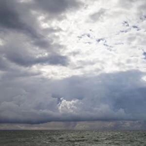 Dark clouds above the Baltic Sea, Mecklenburg-Western Pomerania, Germany
