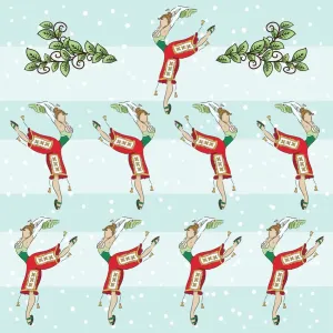 Nine Ladies Dancing Print, The Twelve Days of Christmas Series Nine Ladies Dancing Print, The Twelve Days of Christmas Series