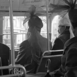 Top Deck Ride 1939 Print: Four Indian Army officers on a London bus Top Deck Ride 1939 Print: Four Indian Army officers on a London bus