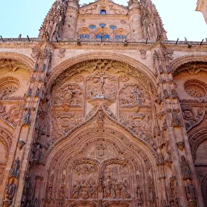 Decorated FaAzade of the New Cathedral, Salamanca, Spain