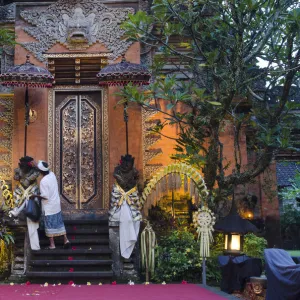 Decorated Puri Saren Temple, Ubud, Bali, Indonesia