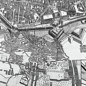 Defeat of the Ottoman Empire in Vienna in 1683: siege work against the castle bastion