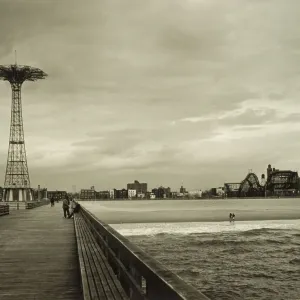 Defunct parachute ride at Coney Island amusement park Defunct parachute ride at Coney Island amusement park