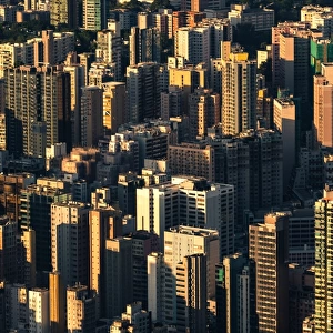 Density of Hong Kong residential blocks