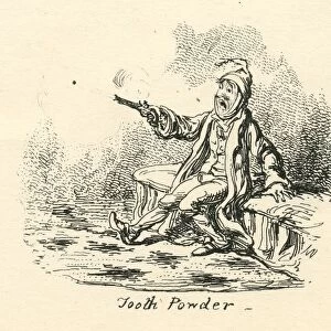 Dental humour tooth powder Cruikshank 19th century cartoon