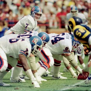 Denver Broncos QB John Elway Game Action Denver Broncos QB John Elway Game Action
