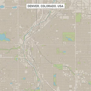 Denver Colorado US City Street Map