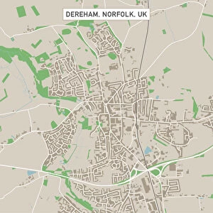 Dereham Norfolk UK City Street Map