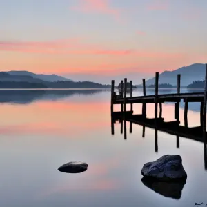 Derwent Water Sunset Print at the Jetty Derwent Water Sunset Print at the Jetty