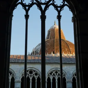 Detailed view, Campostano Monumentale Cemetery, Pisa, Italy