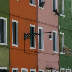 Details of the colored houses of Burano island. Venice, Veneto, Italy Details of the colored houses of Burano island. Venice, Veneto, Italy