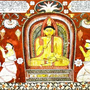 Print of Suvisi Vivarana - Kandyan Style Wall Painting