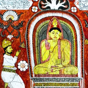 Details of Suvisi Vivarana - Traditional painting of Kandyan Style, Lankatilaka Temple Details of Suvisi Vivarana - Traditional painting of Kandyan Style, Lankatilaka Temple