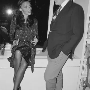 Diane Von Furstenberg and Clay Felker Chatting at Party Diane Von Furstenberg and Clay Felker Chatting at Party