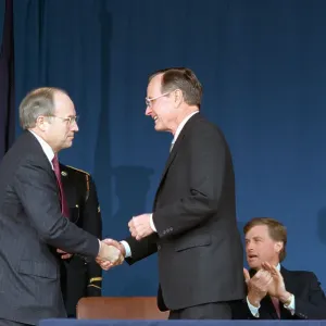Dick Cheney and George Bush Shaking Hands
