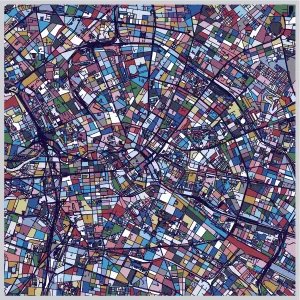 digital art artwork, map of Berlin city digital art artwork, map of Berlin city