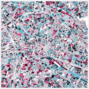 Berlin City Map Ornate Print Berlin City Map Ornate Print
