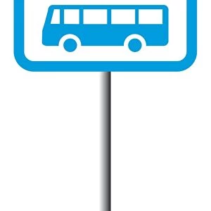 Digital illustration of bus lane sign
