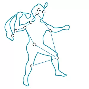 Digital illustration of Cepheus constellation
