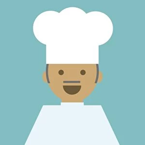 Digital illustration of chef wearing chefs hat