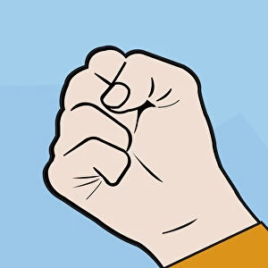 Digital illustration of clenched fist