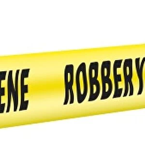 Digital illustration of cordon at robbery crime scene