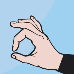 Digital illustration of OK hand gesture