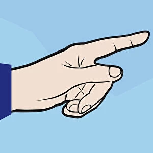 Digital illustration of pointing finger gesture