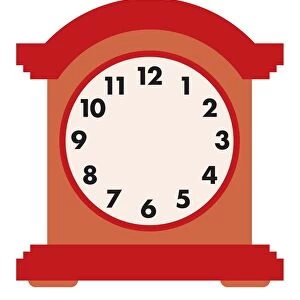 Digital illustration representing carriage clock face without minute and hour hands
