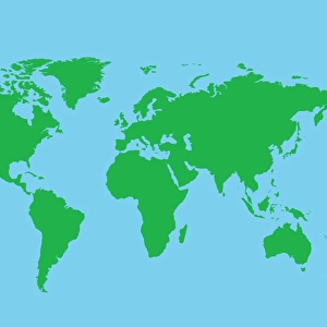 Digital illustration of world map