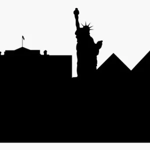 Digital silhouette of Kremlin, Buckingham Palace, Statue of Liberty and Pyramids of Giza Digital silhouette of Kremlin, Buckingham Palace, Statue of Liberty and Pyramids of Giza