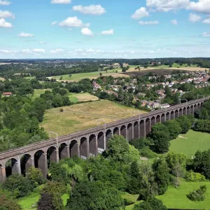The Digswell Viaduct Aerial View Print