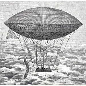 The dirigible aerostat with propeller and animated motor of M. Dupuy-de-Lome, February 2, 1872 The dirigible aerostat with propeller and animated motor of M. Dupuy-de-Lome, February 2, 1872
