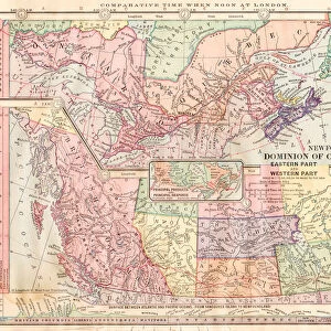 Dominion of Canada map 1886