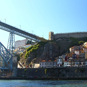 Don LuAis I bridge and Muralha Fernandina in Porto