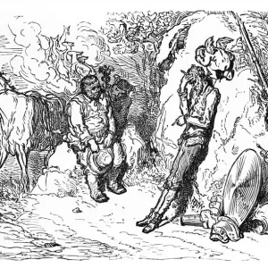 Don Quixote in the black mountain Don Quixote in the black mountain
