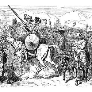 Don Quixote de la Mancha engraving Don Quixote de la Mancha engraving