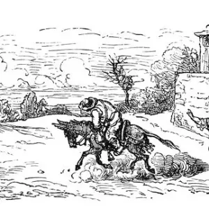 Don Quixote and Sancho engraving
