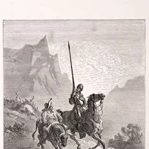 Don Quixote and Sancho setting out