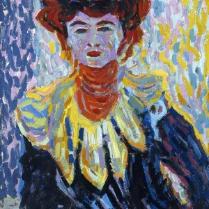 Doris with Ruff Collar, c. 1906. Artist: Kirchner, Ernst Ludwig (1880-1938) Doris with Ruff Collar, c. 1906. Artist: Kirchner, Ernst Ludwig (1880-1938)