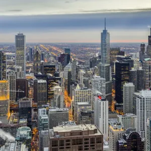 Downtown Chicago Winter Skyline Print Downtown Chicago Winter Skyline Print