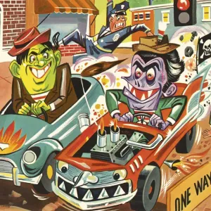 Drag Racing Car Print - High-Speed Art Illustration Drag Racing Car Print - High-Speed Art Illustration