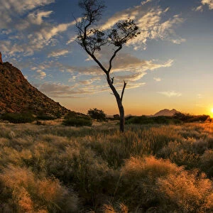 Dramatic Sunset Landscape Photo of Spitzkoppe, Erongo Region, Namibia