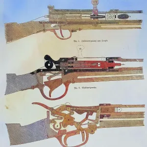 1870-1871 German-French War Print: Dreyse Needle-Gun and Werder Rifle 1870-1871 German-French War Print: Dreyse Needle-Gun and Werder Rifle