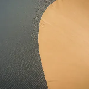 Drone photo of a pure soft desert in Qinghai Province Drone photo of a pure soft desert in Qinghai Province